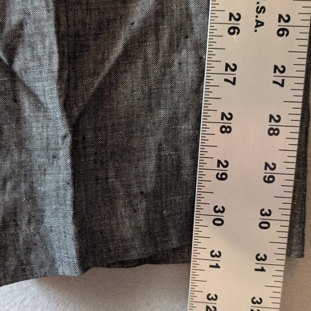 Vtg Valerie Stevens 100% Linen Pants Heather Grey Drawstring Women XL Hong Kong - Picture 8 of 10